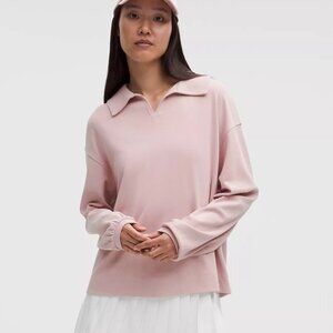 Lululemon NWT Softstreme Pique Oversized Long-Sleeve Polo Shirt size XS